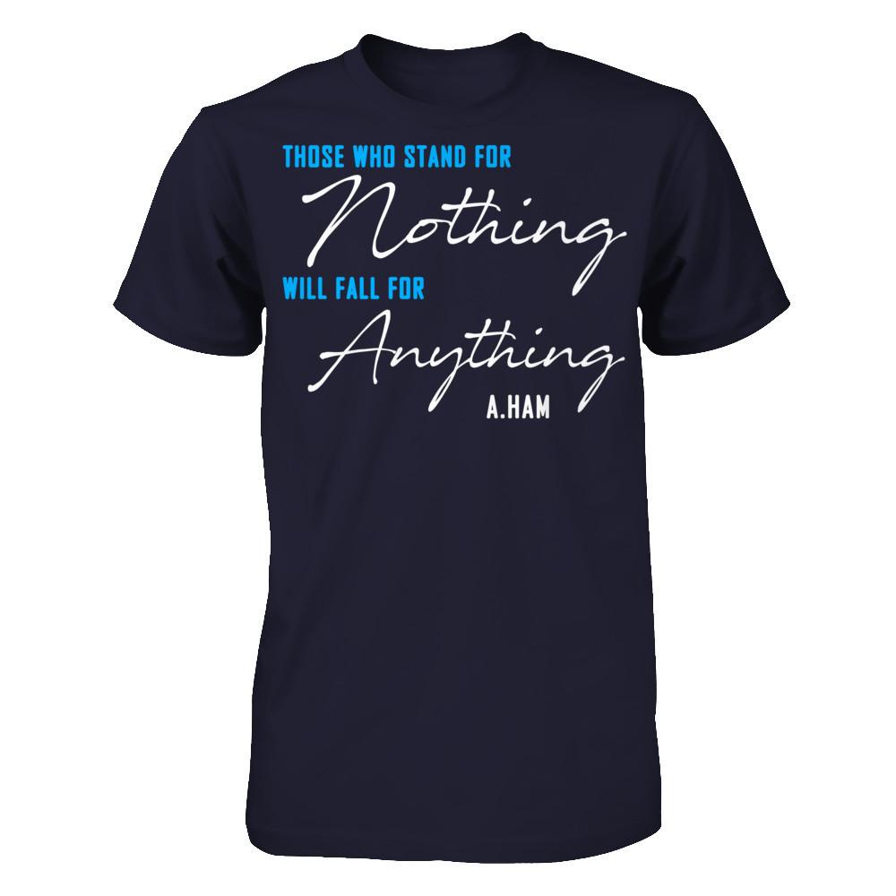 Alexander Hamilton Quotes T-shirt Next Level - Unisex Fitted Tee Midnight Navy