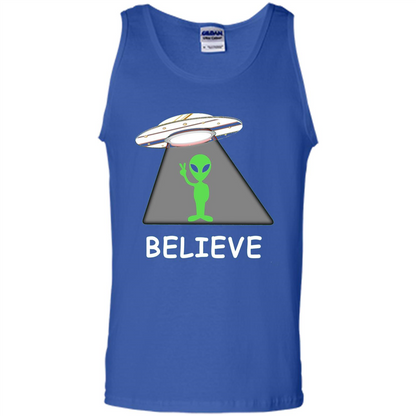 I Believe Alien T-shirt New Cool UFO T-shirt Royal