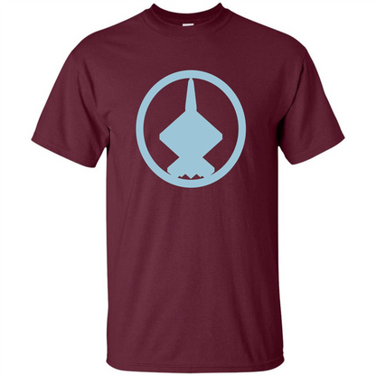 YF-23 Blue Air Force Military Fighter Jet T-Shirt Maroon