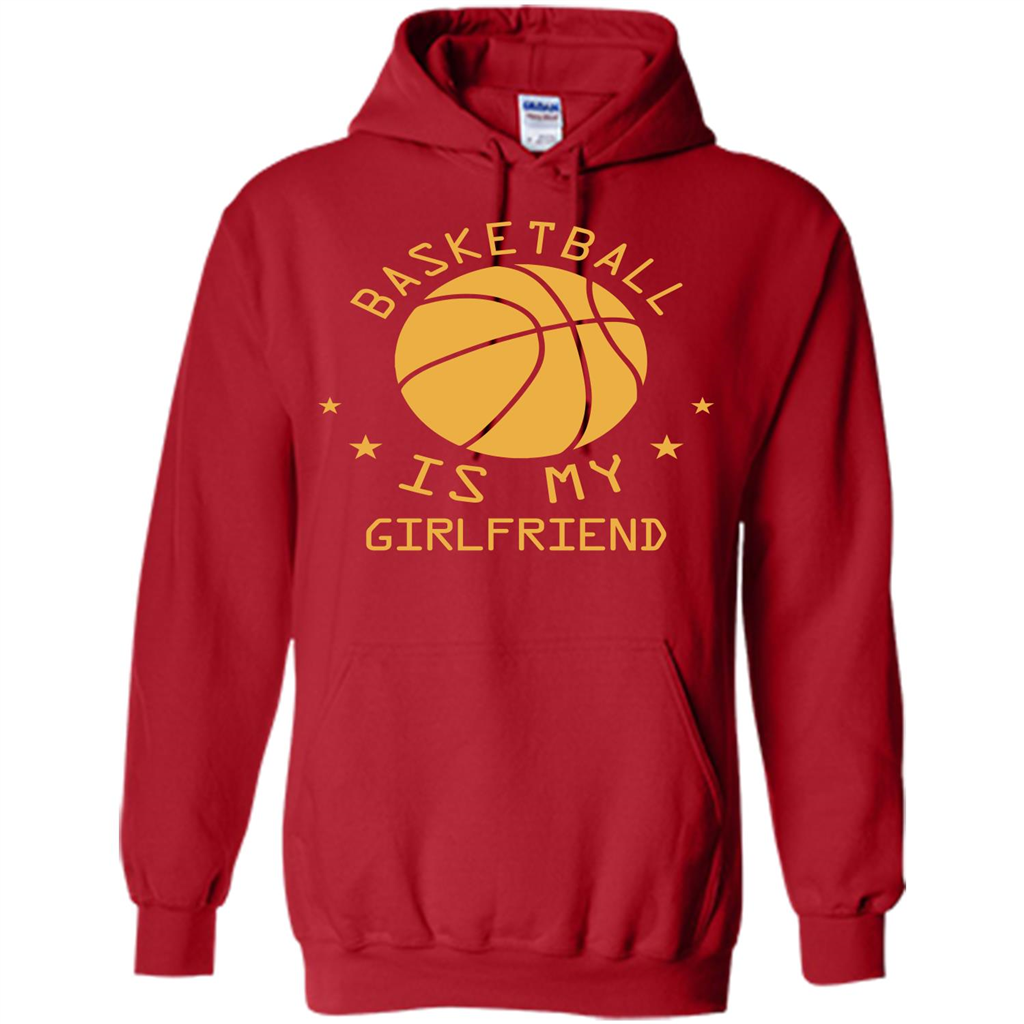 Basketball Lover T-shirt Basketball Is My Girlfriend Red