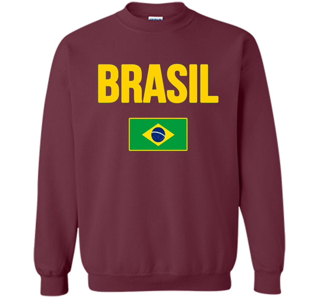 BRASIL T-shirt Brazilian National Country Flag Tee Camiseta cool shirt Maroon