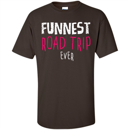 Summer. Funnest Road Trip Ever T-shirt Dark Chocolate