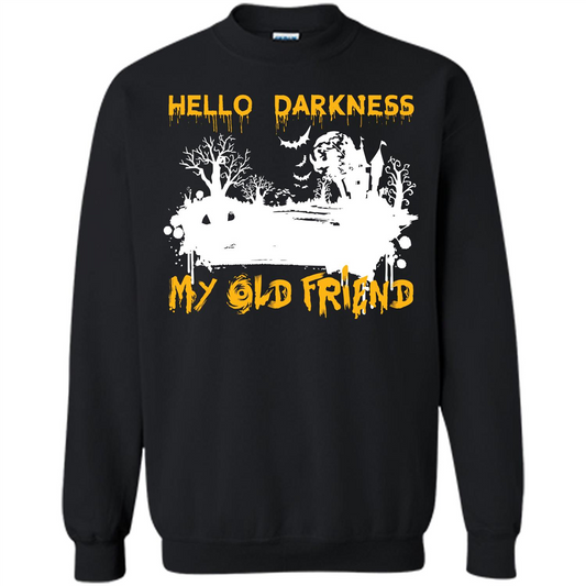 Halloween T-shirt Hello Darkness My Old Friend T-shirt Black