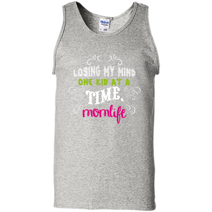 Mommy T-shirt Losing My Mind One Kid At A Time MomLife Ash