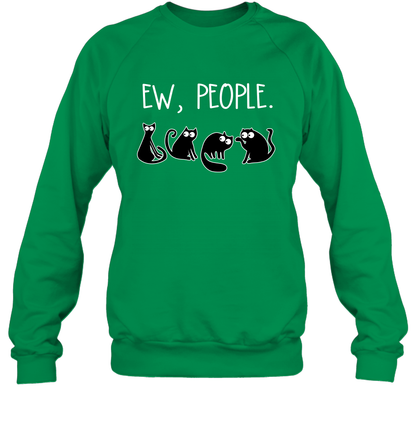 Cats Saying Ew People Cat Lovers Shirt Sweatshirt Irish Green