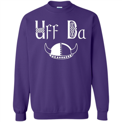 Uff Da Viking Hat Norwegian Scandinavian Saying T-shirt Purple