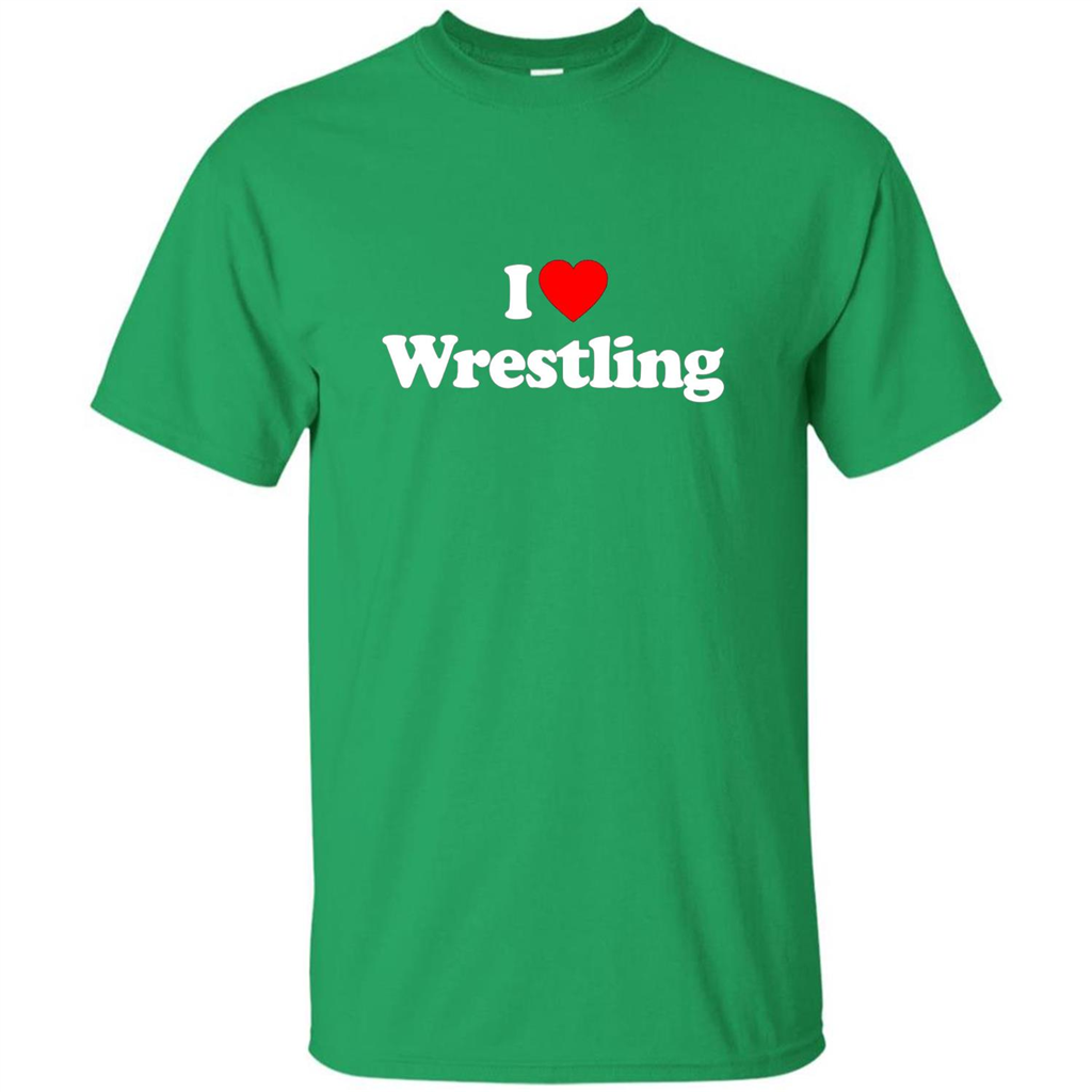 I Love Wrestling T-shirt Irish Green