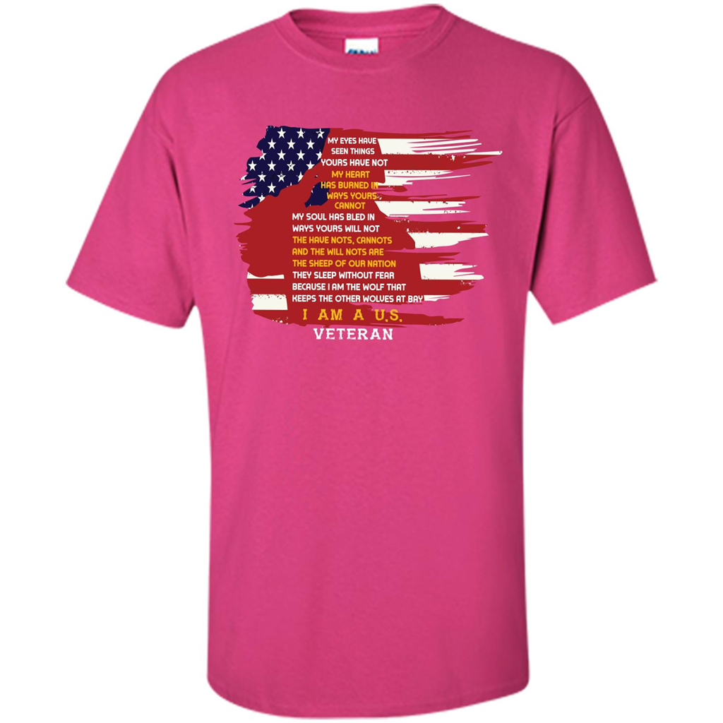 Military T-shirt My Eyes Have Seen Things Yours Have Not Heliconia
