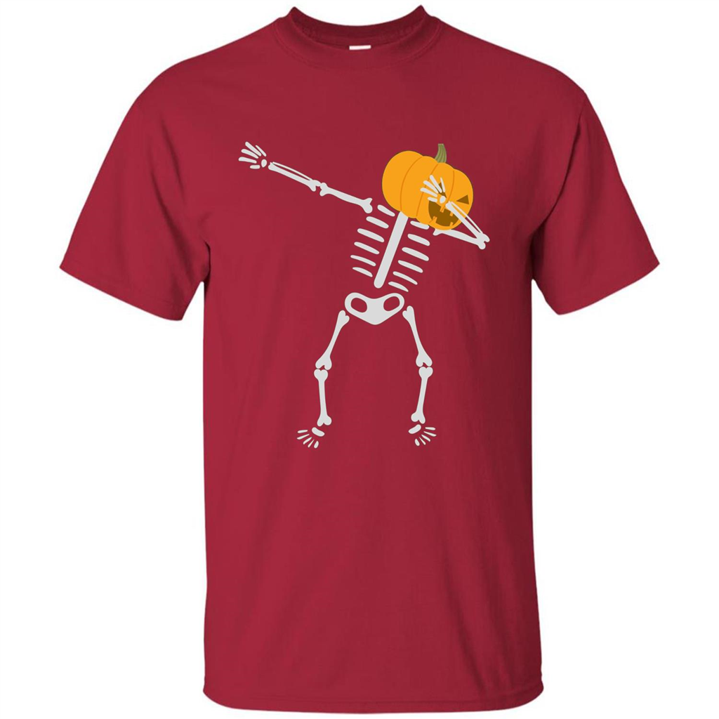 Dabbing Skeleton T-shirt Pumpkin Heat Dabbing Skeleton Cardinal