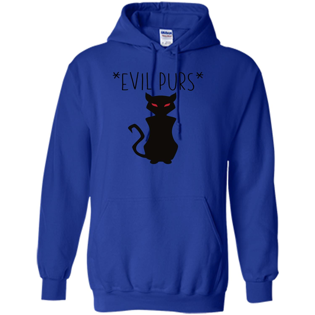 Halloween Black Cat T-shirt Evil Purs Mean Kitty Lovers Gift T-shirt Royal