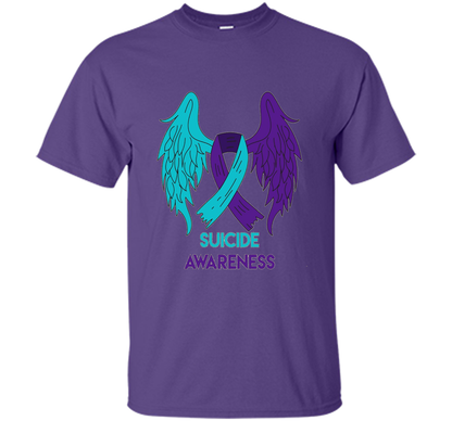 Suicide Awareness Shirt Wings and Ribbon Suicide Prevention shirt Purple