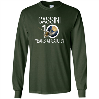 Cassini 10 Years at Saturn T-shirt Forest Green
