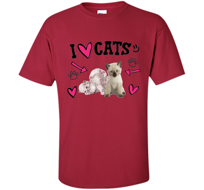 I Love Cats Cute Shirt shirt Cardinal