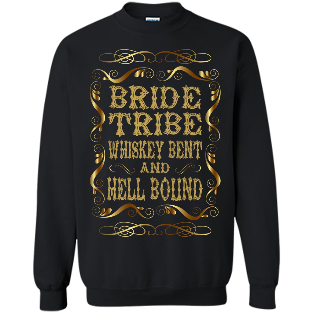 Bride Tribe Whiskey Bent and Hell Bound T-shirt Black