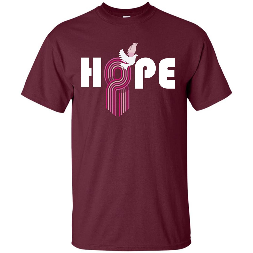 Cancer Awareness T-shirt Hope Maroon