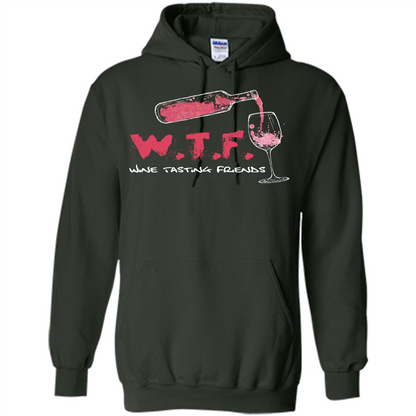 Wine T-shirt W.T.F Wine Tasting Friends T-shirt Forest Green