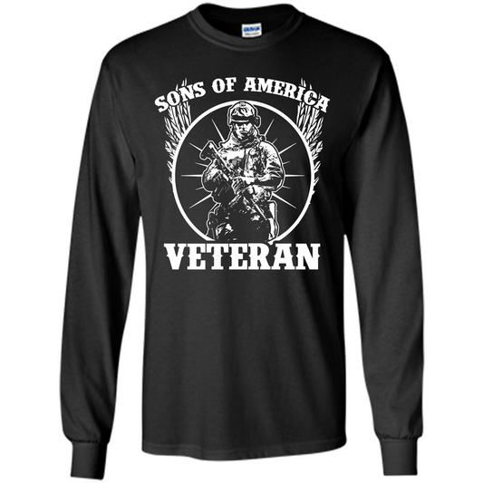 Military T-shirt Sons Of America Veteran Black