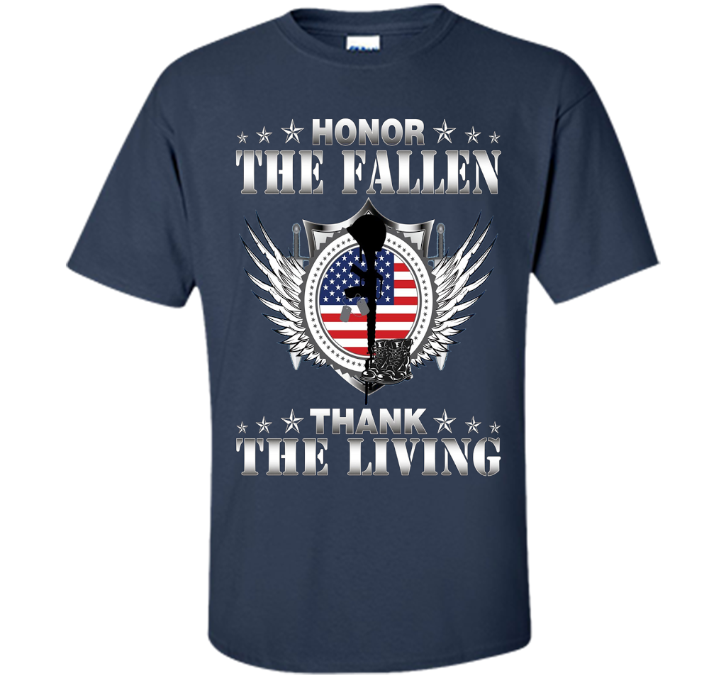 Honor The Fallen Thank The Living T-Shirt Memorial's Day t-shirt Navy