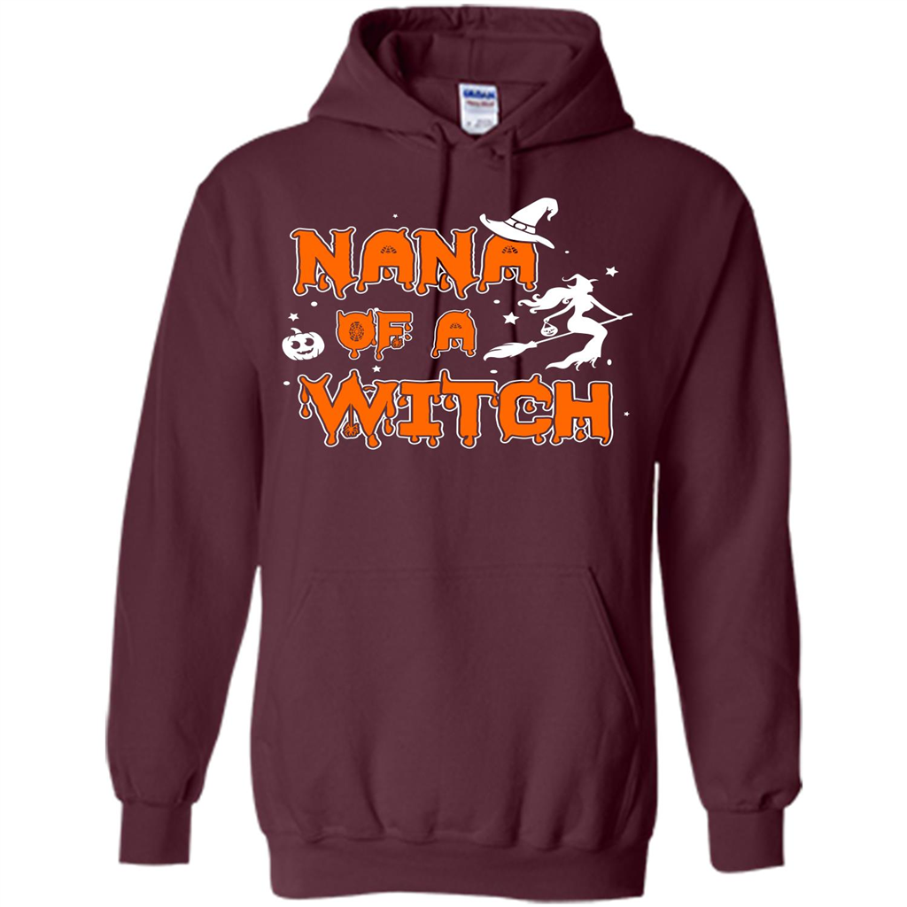 Halloween T-shirt Nana Of A Witch Maroon