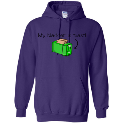 Funny Bladder Problems T-shirt Toast Purple
