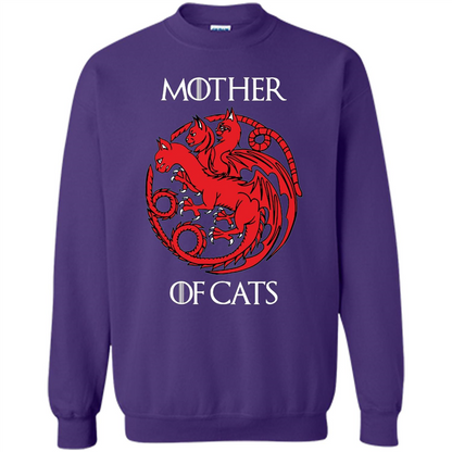 Cat Lovers T-shirt Mother of Cats Purple
