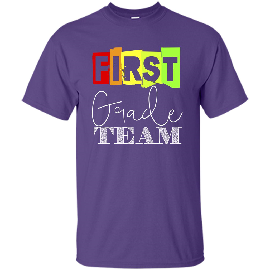 First Grade Team T-shirt School Day T-shirt Purple