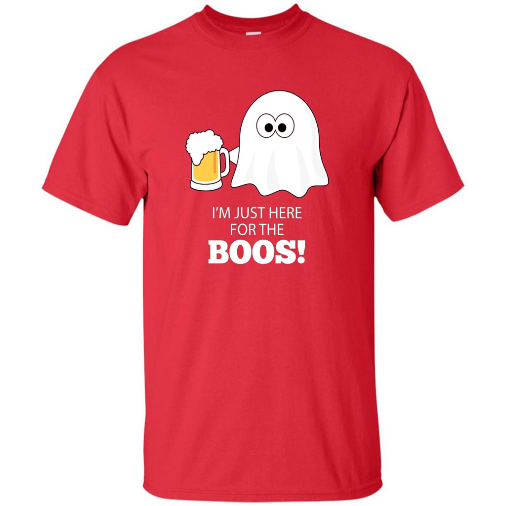Halloween Drinking T-shirt I'm Just Here For The Boos Red