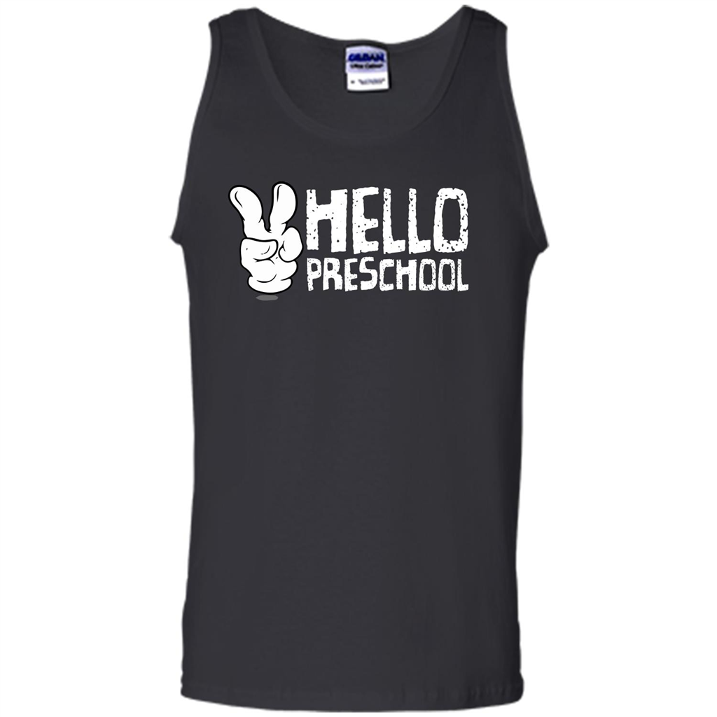 Hello Preschool T-shirt School Day T-shirt Black