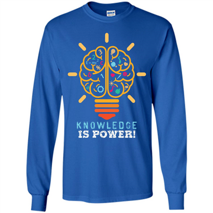 Student T-shirt Knowledge Is Power T-shirt Royal
