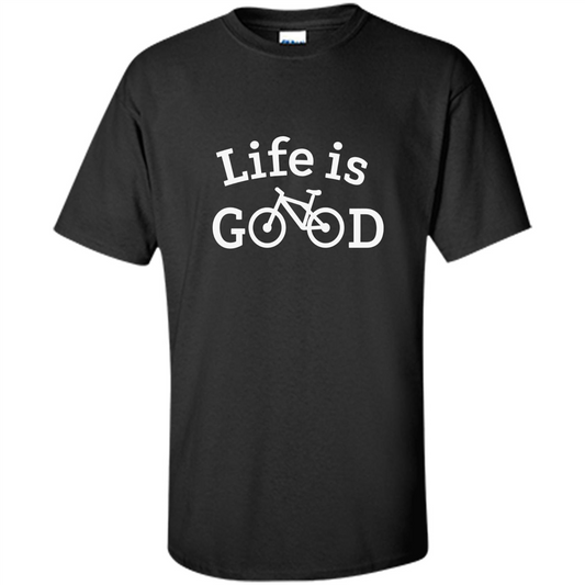 Bicycle T-shirt Life Is Good Black