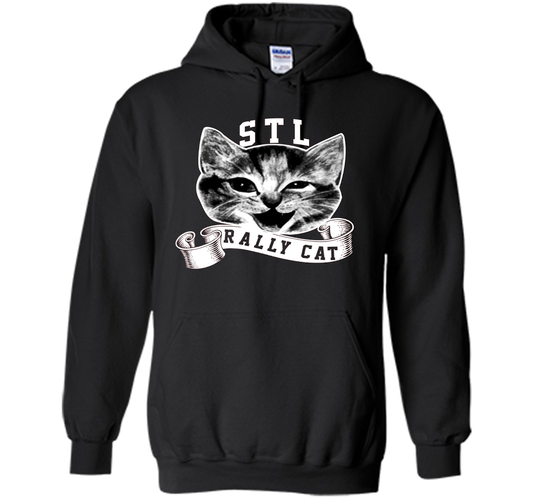 Cat Lover T-shirt Saint Louis Rally Cat T-shirt Black