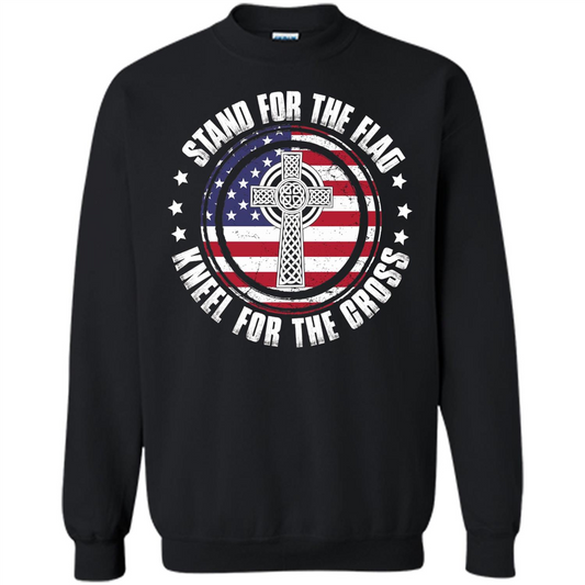 Stand For The Flag Knell For The Cross T-shirt Black