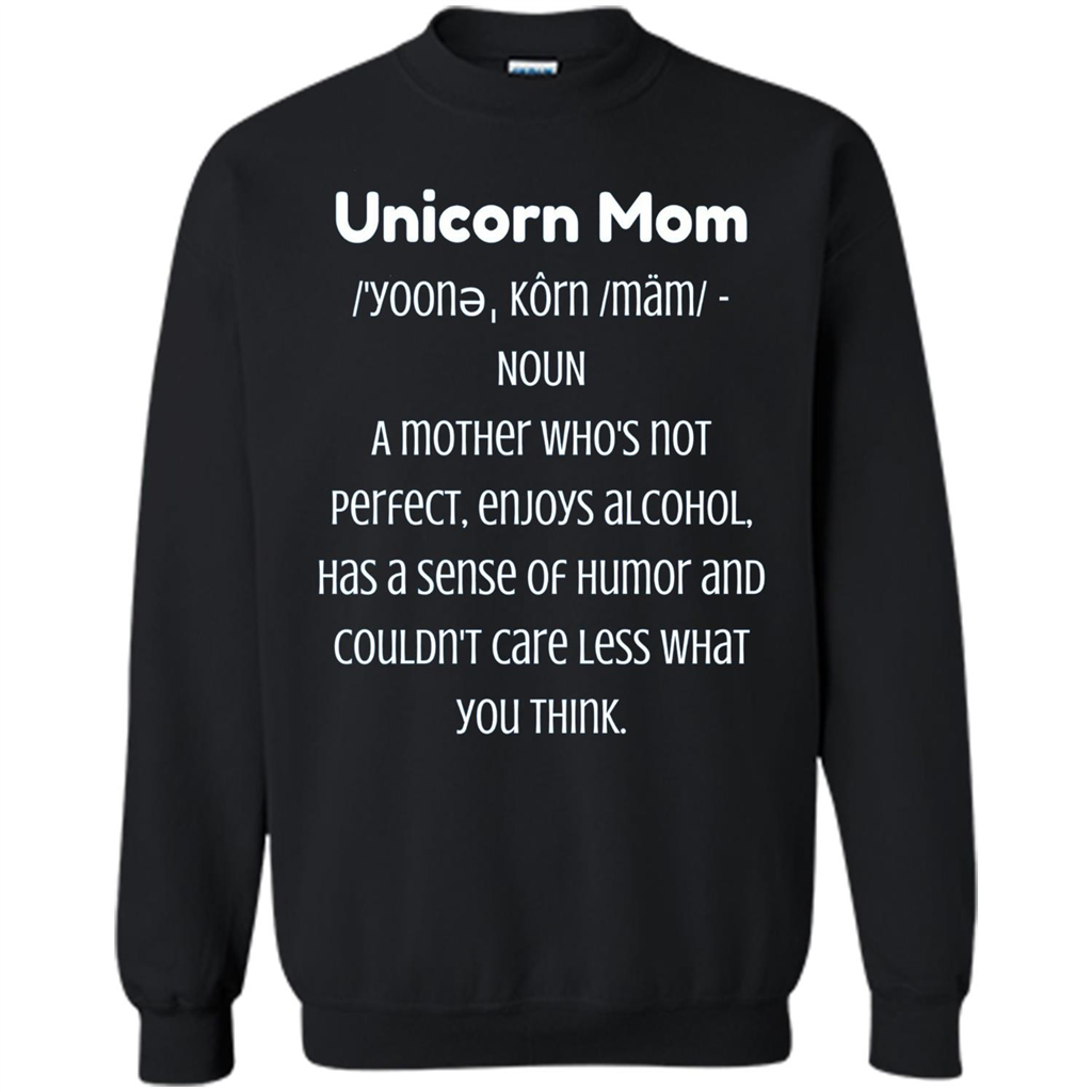 Fun Mom T-shirt - Unicorn Mom Definition Black