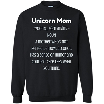 Fun Mom T-shirt - Unicorn Mom Definition Black