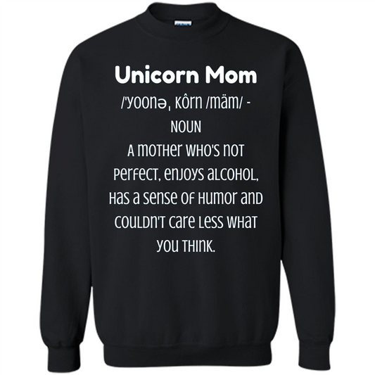 Fun Mom T-shirt - Unicorn Mom Definition Black