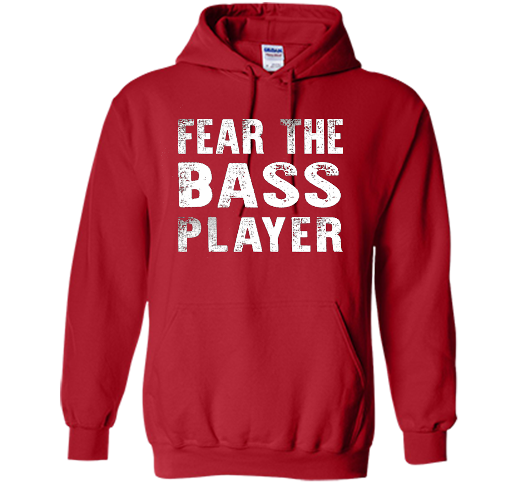 Bassist T-shirt Fear The Bass Player Red