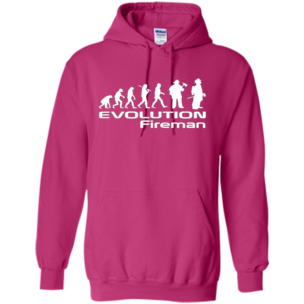 Firefighter T-shirt - Evolution Fireman T-shirt Heliconia