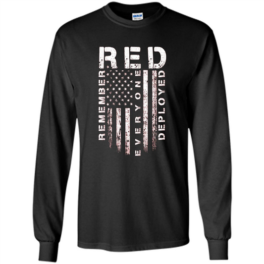 Red Friday - Remember Everyone Veteran Deployed T-shirt Black