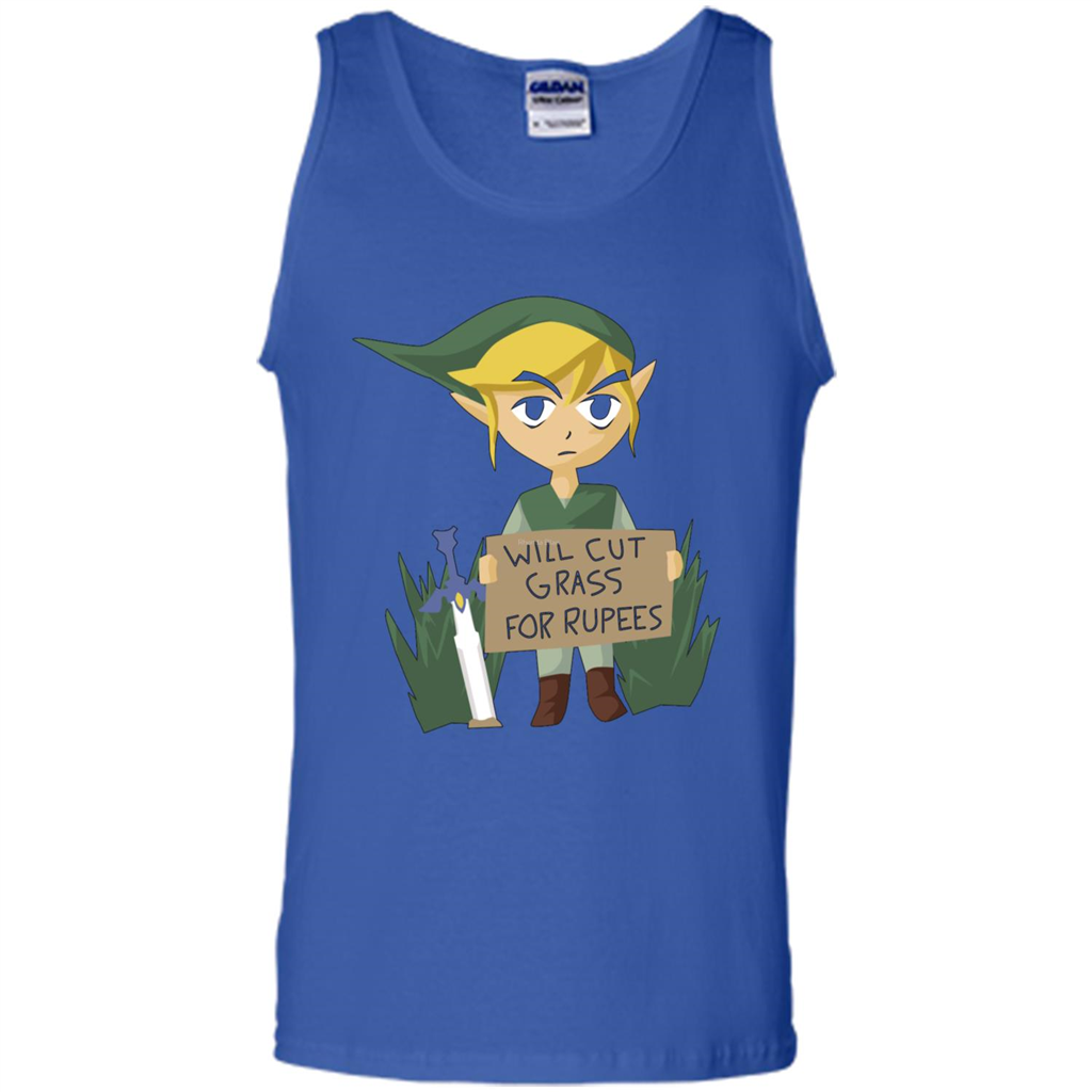 Video Games T-shirt Will Cut Grass For Rupees T-shirt Royal