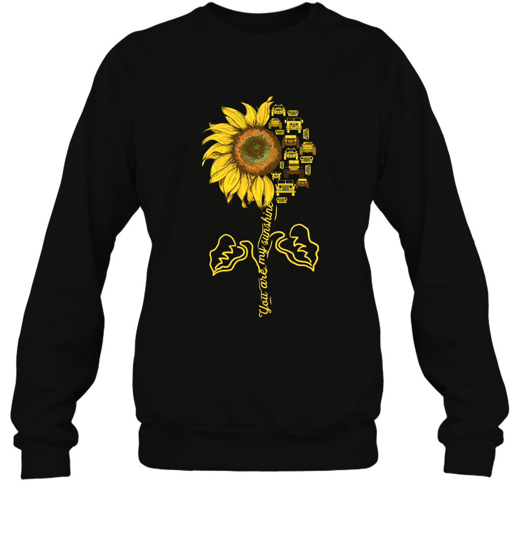 You Are My Sunshine Sunflower Jeeps ShirtUnisex Fleece Pullover Sweatshirt