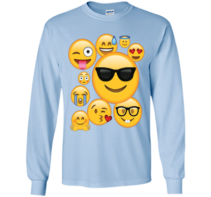 Emoji Pack ComboT-shirt Emoticon Smily Face Tshirt. shirt Light Blue