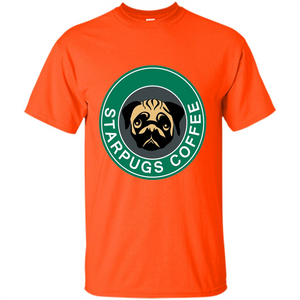 Starpugs Coffee T-shirt Pug Dog Lover T-shirt