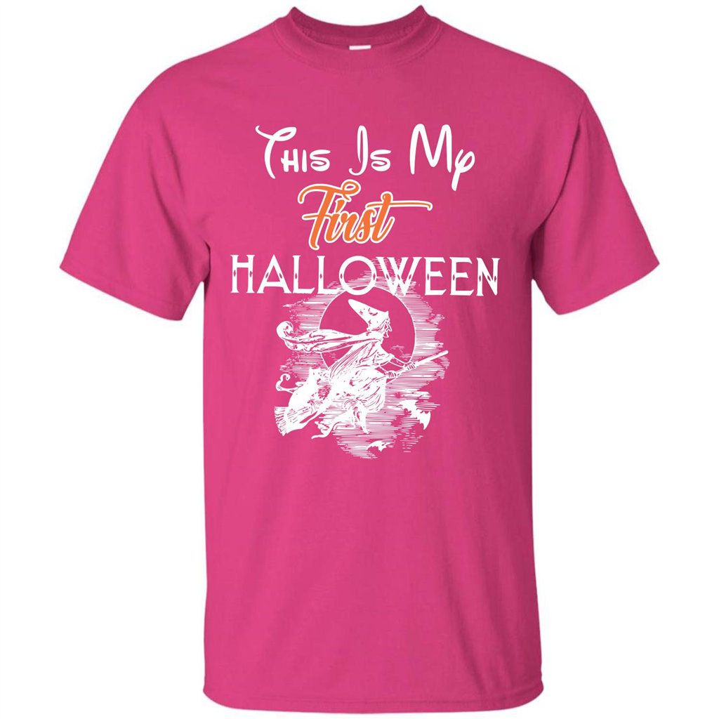 Halloween T-shirt This Is My First Halloween Heliconia