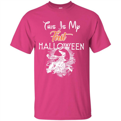 Halloween T-shirt This Is My First Halloween Heliconia