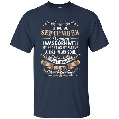 I'm A September Woman T-shirt Navy