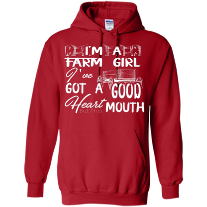 Farm Girl T-shirt I'm A Farm Girl I've Got A Good Heart T-shirt Red