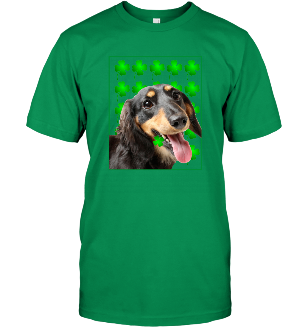 Dachshund With Shamrocks Shirt T-Shirt Irish Green