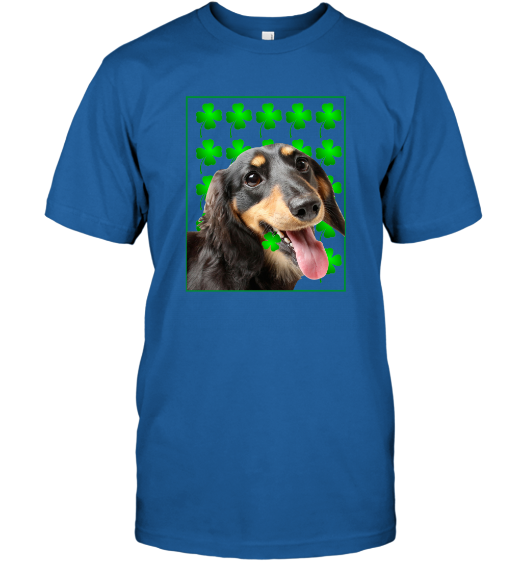 Dachshund With Shamrocks Shirt T-Shirt Royal