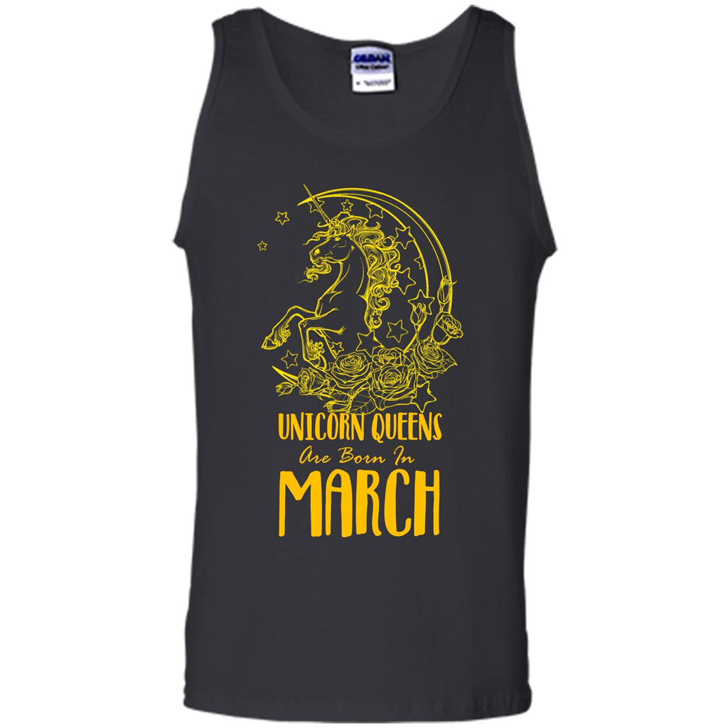 March Unicorn T-shirt Unicorn Queens Are Born In March Black