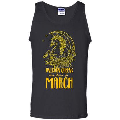 March Unicorn T-shirt Unicorn Queens Are Born In March Black